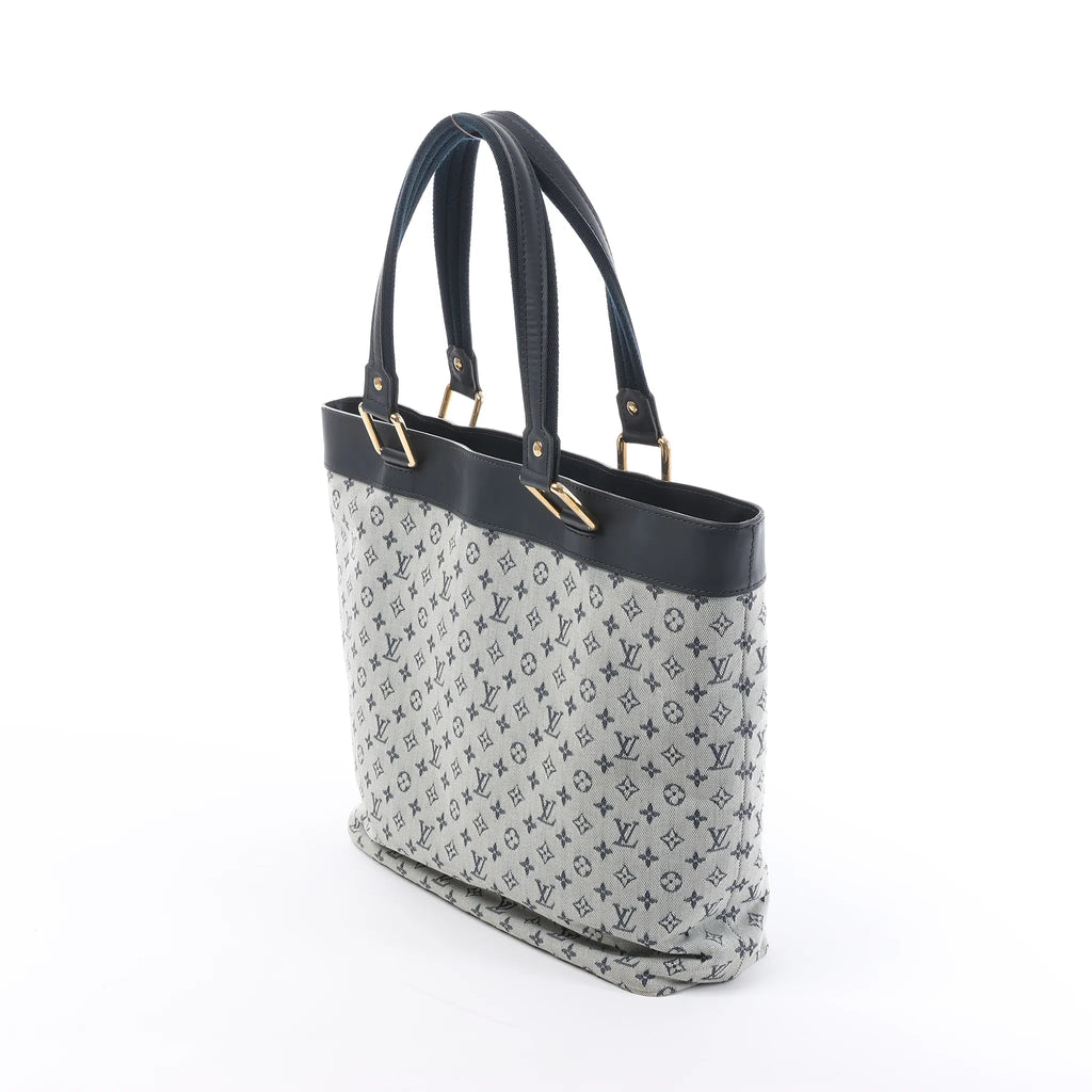 Louis Vuitton Mini Lucille GM Monogram Linen in Gray x Navy Blue M92609