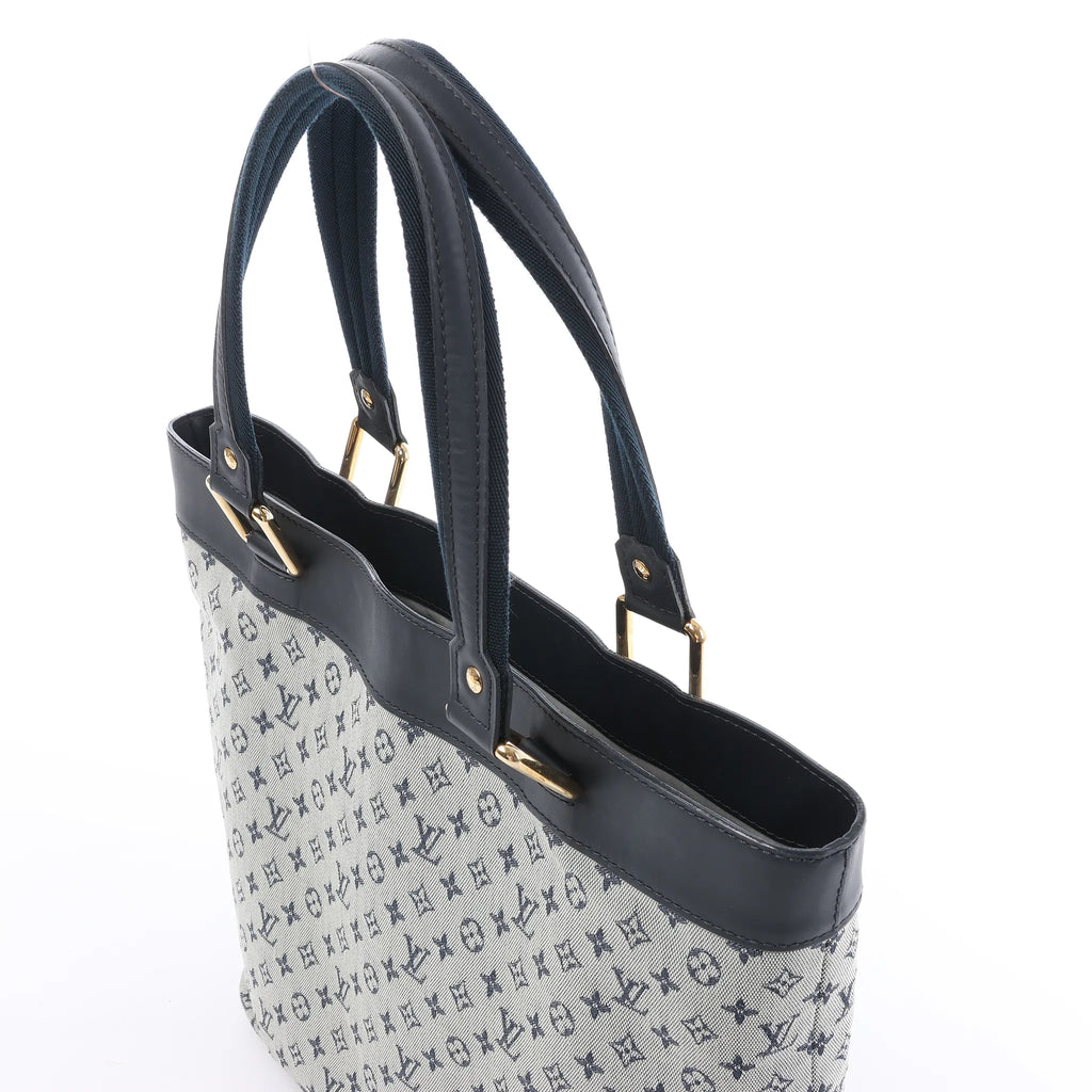 Louis Vuitton Mini Lucille GM Monogram Linen in Gray x Navy Blue M92609