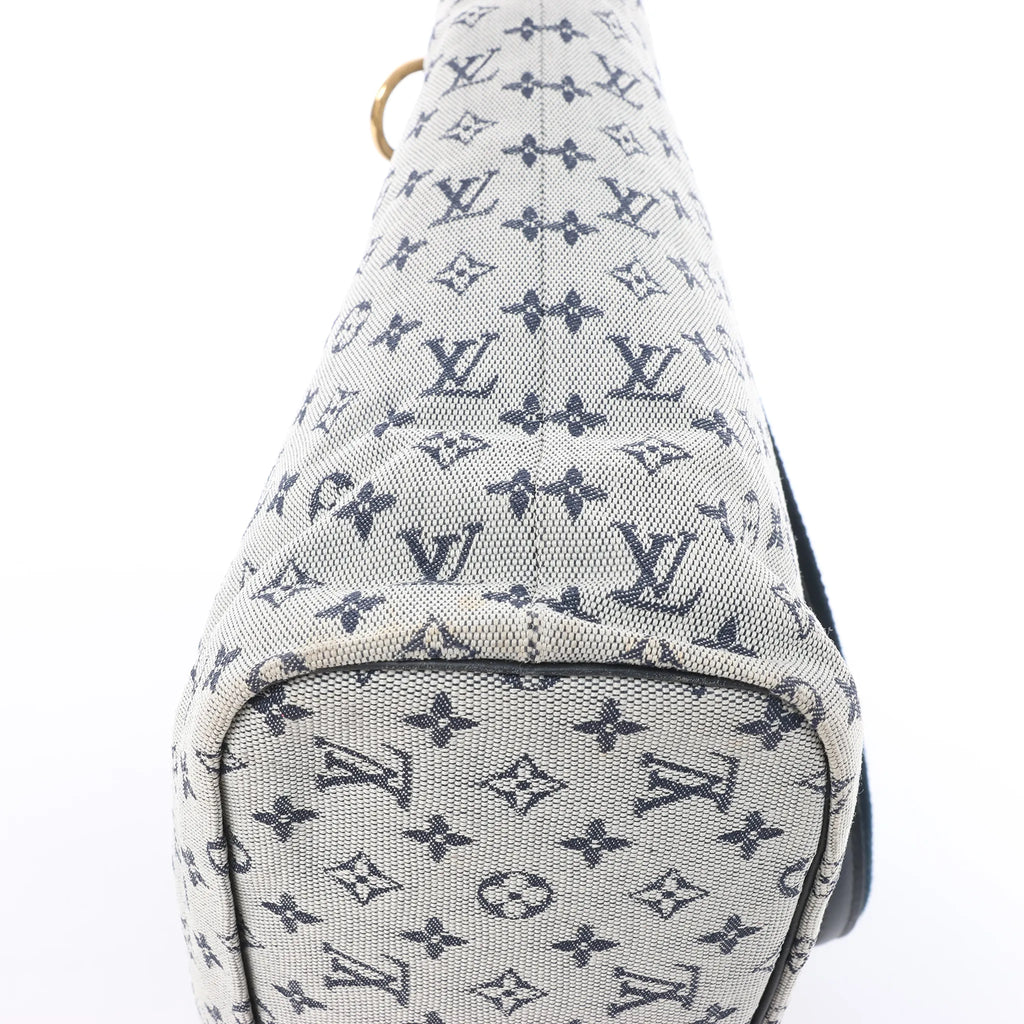 Louis Vuitton Mini Lucille GM Monogram Linen in Gray x Navy Blue M92609