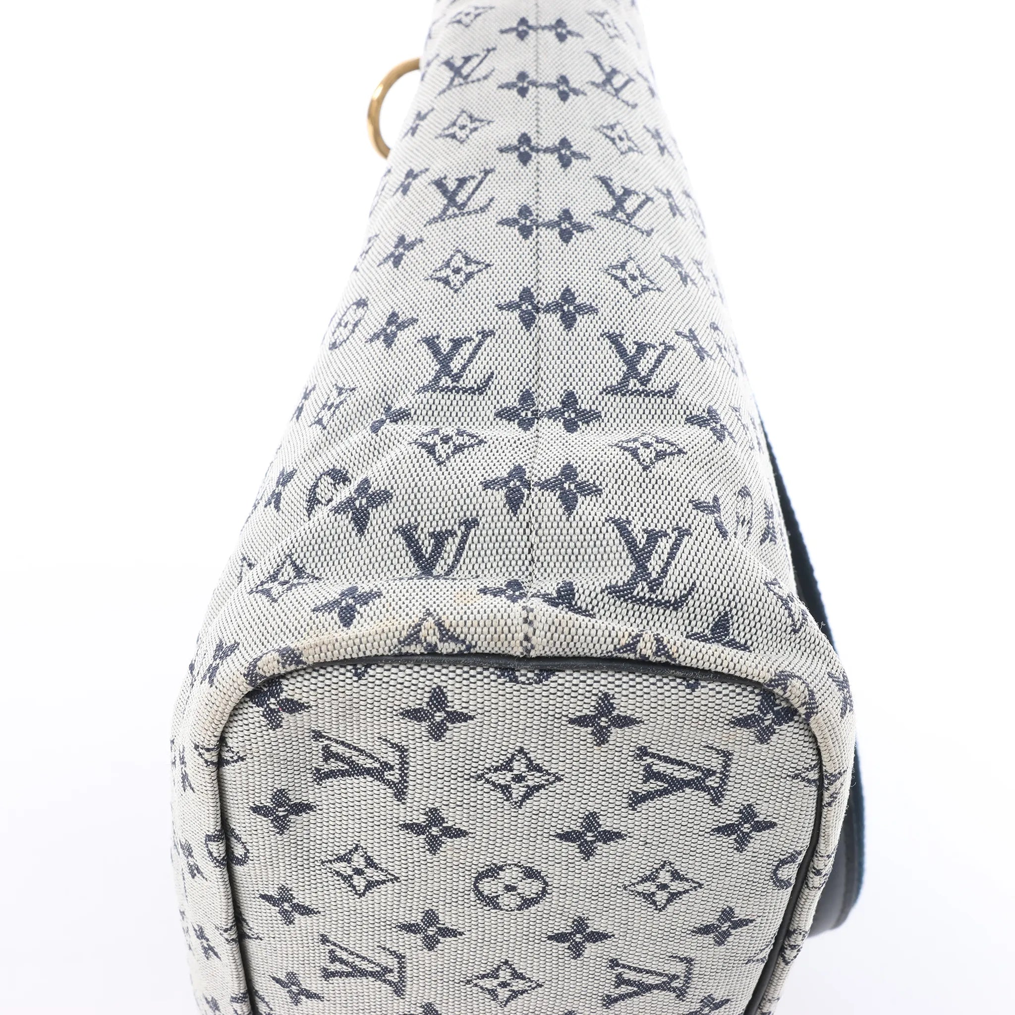 Louis Vuitton Mini Lucille GM Monogram Linen in Gray x Navy Blue M92609