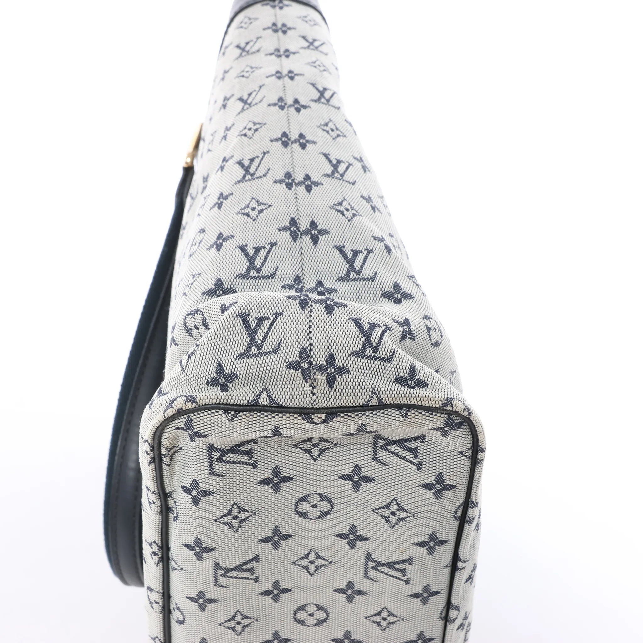 Louis Vuitton Mini Lucille GM Monogram Linen in Gray x Navy Blue M92609