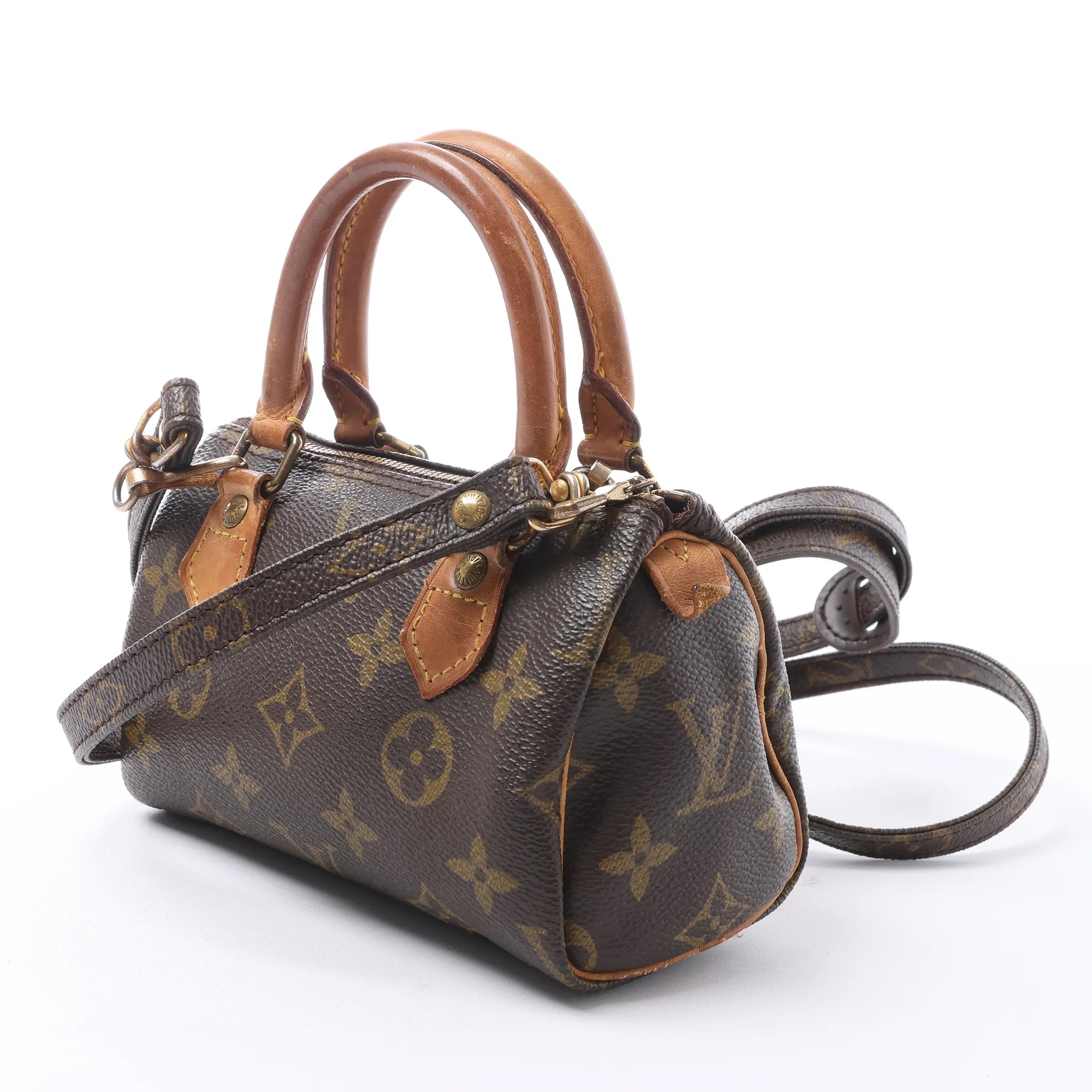 Louis Vuitton Speedy Nano Monogram 2Way Handbag in Brown M41534