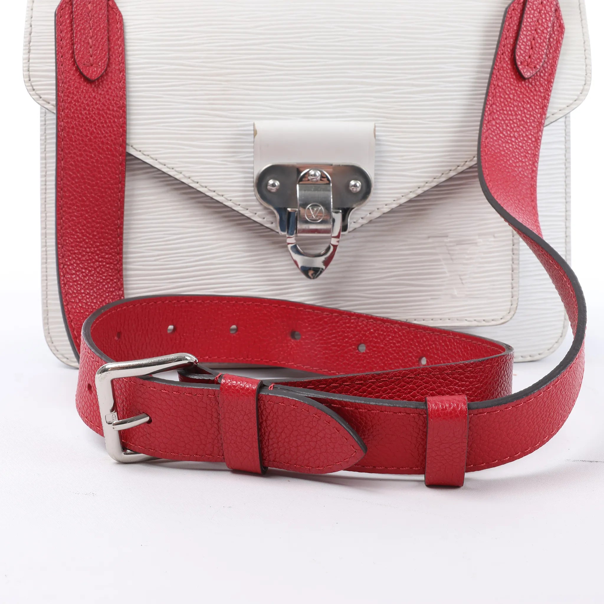 Louis Vuitton Monceau Epi Neo 2Way Handbag in White M55392