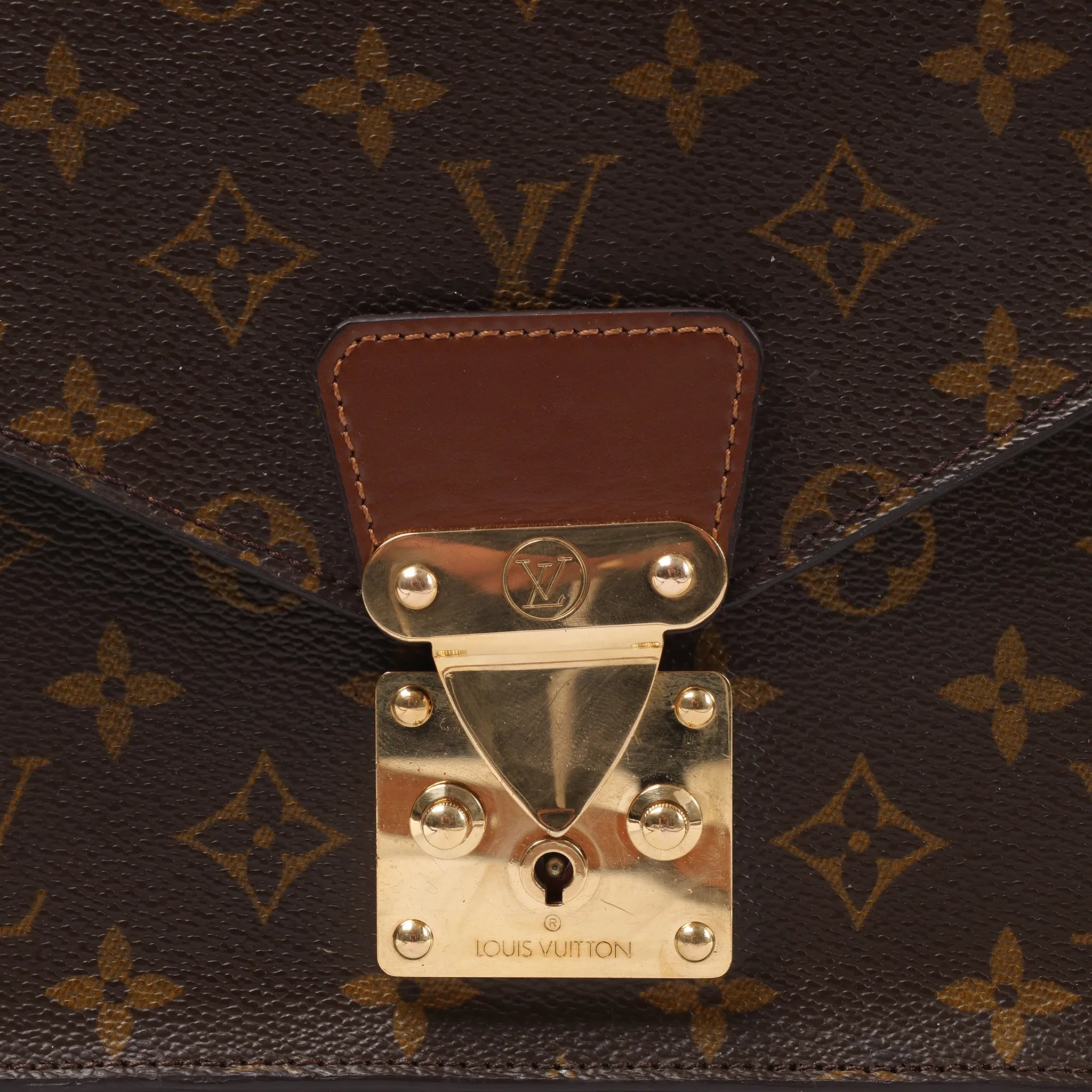 Louis Vuitton Monceau Monogram Canvas 2Way Handbag in Brown M51185