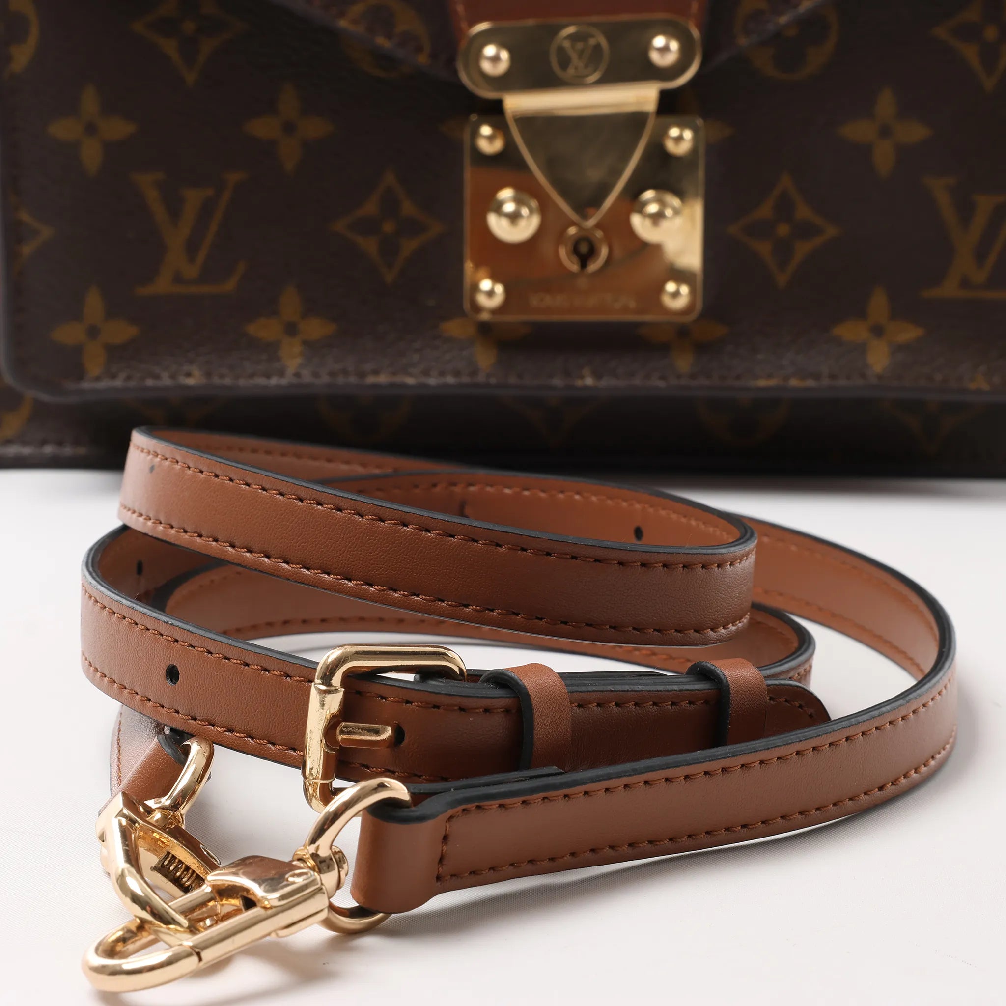 Louis Vuitton Monceau Monogram Canvas 2Way Handbag in Brown M51185