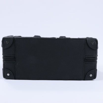 Sac à main Louis Vuitton Monogram Emboss Soft Trunk 2 voies, noir M57410