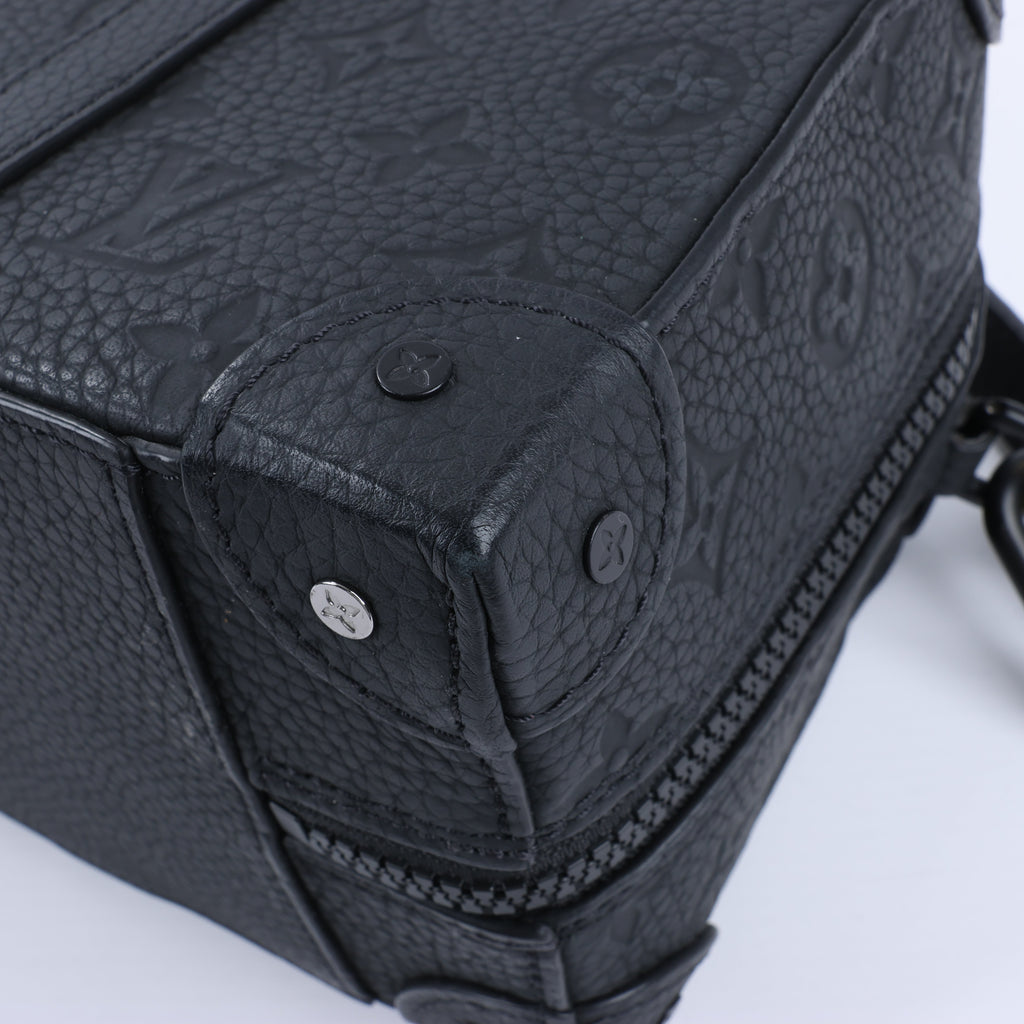 Louis Vuitton Monogram Emboss Soft Trunk 2Way Handbag in Black M57410