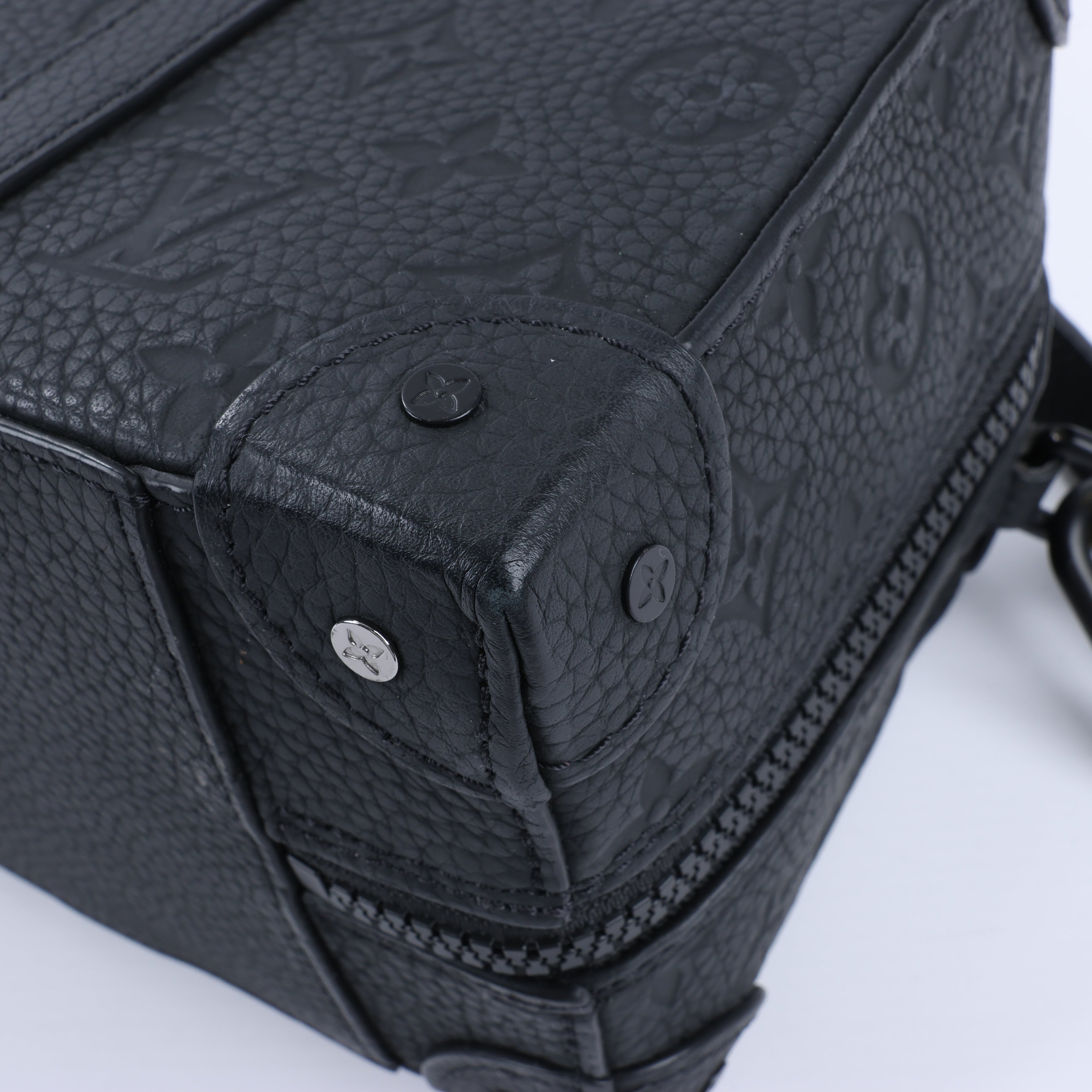 Louis Vuitton Monogram Emboss Soft Trunk 2Way Handbag in Black M57410