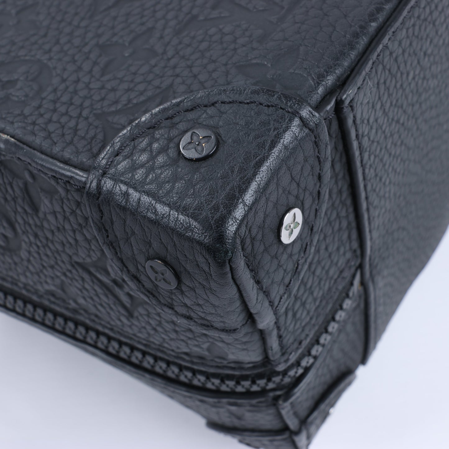 Louis Vuitton Monogram Emboss Soft Trunk 2Way Handbag in Black M57410