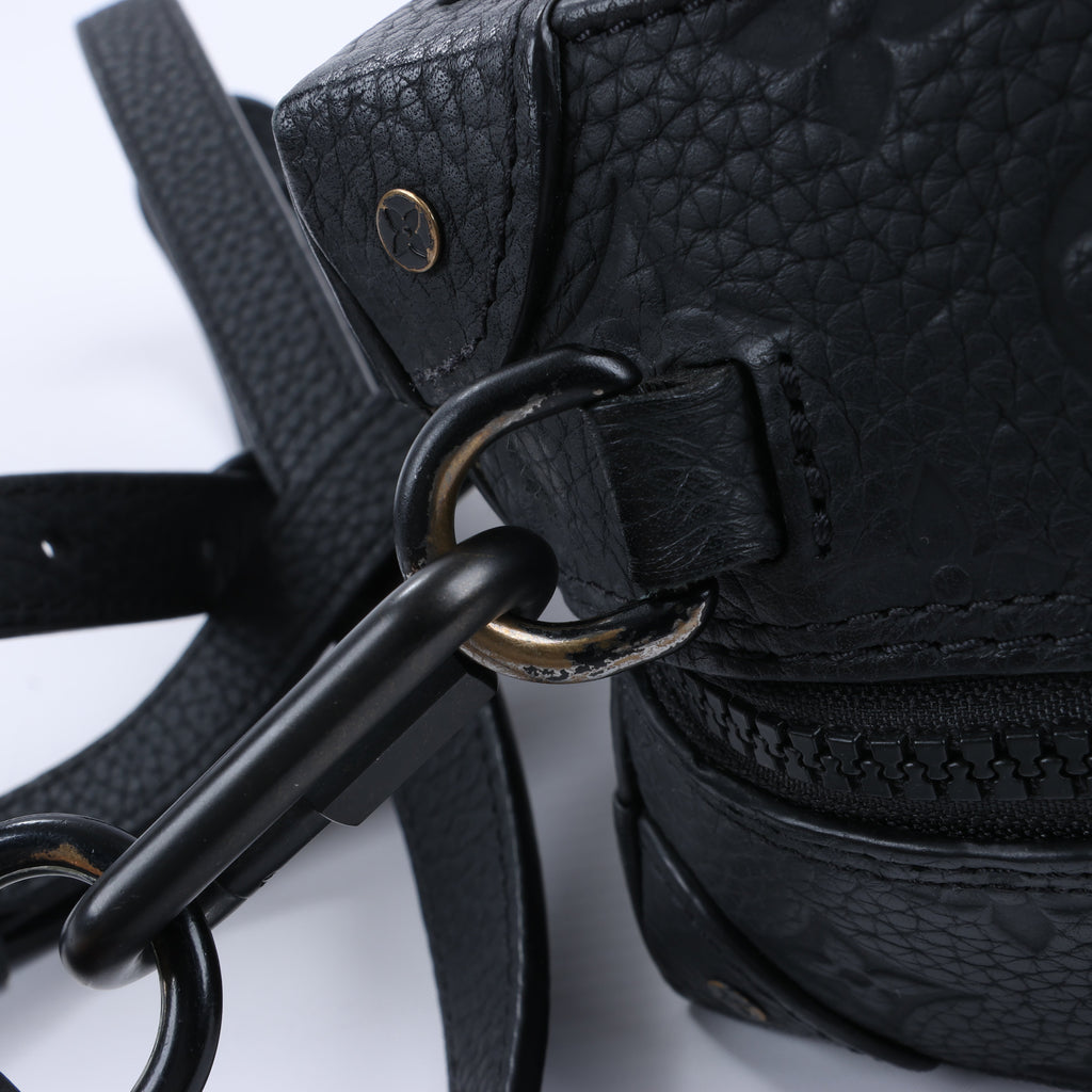 Louis Vuitton Monogram Emboss Soft Trunk 2Way Handbag in Black M57410