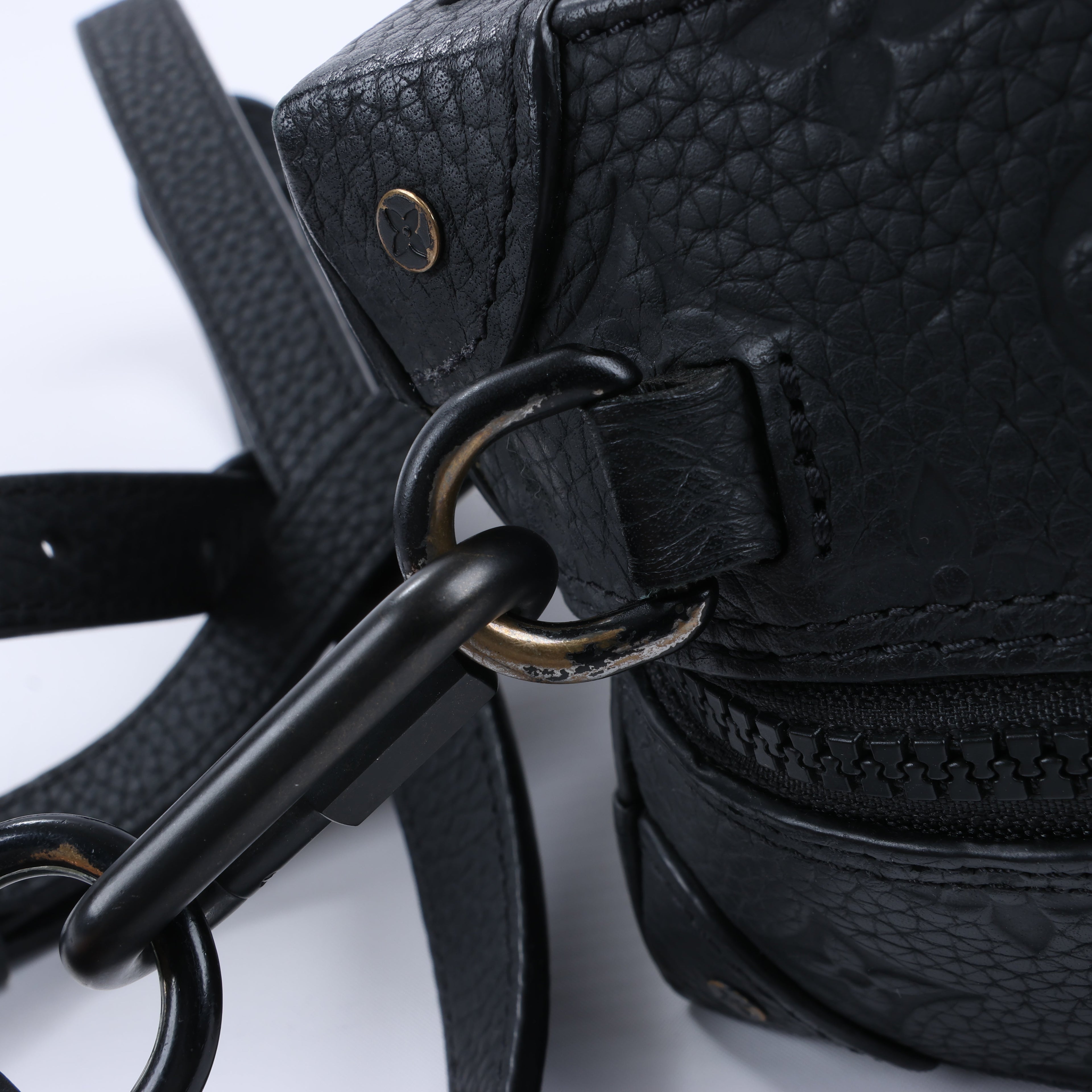 Louis Vuitton Monogram Emboss Soft Trunk 2Way Handbag in Black M57410