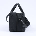 Louis Vuitton Monogram Emboss Soft Trunk 2Way Handbag in Black M57410