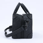 Louis Vuitton Monogram Emboss Soft Trunk 2Way Handbag in Black M57410