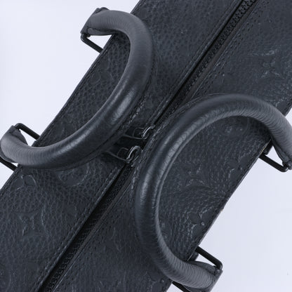 Sac à main Louis Vuitton Monogram Emboss Soft Trunk 2 voies, noir M57410