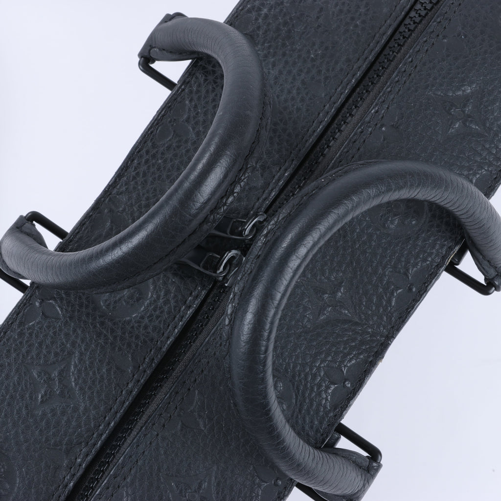 Louis Vuitton Monogram Emboss Soft Trunk 2Way Handbag in Black M57410