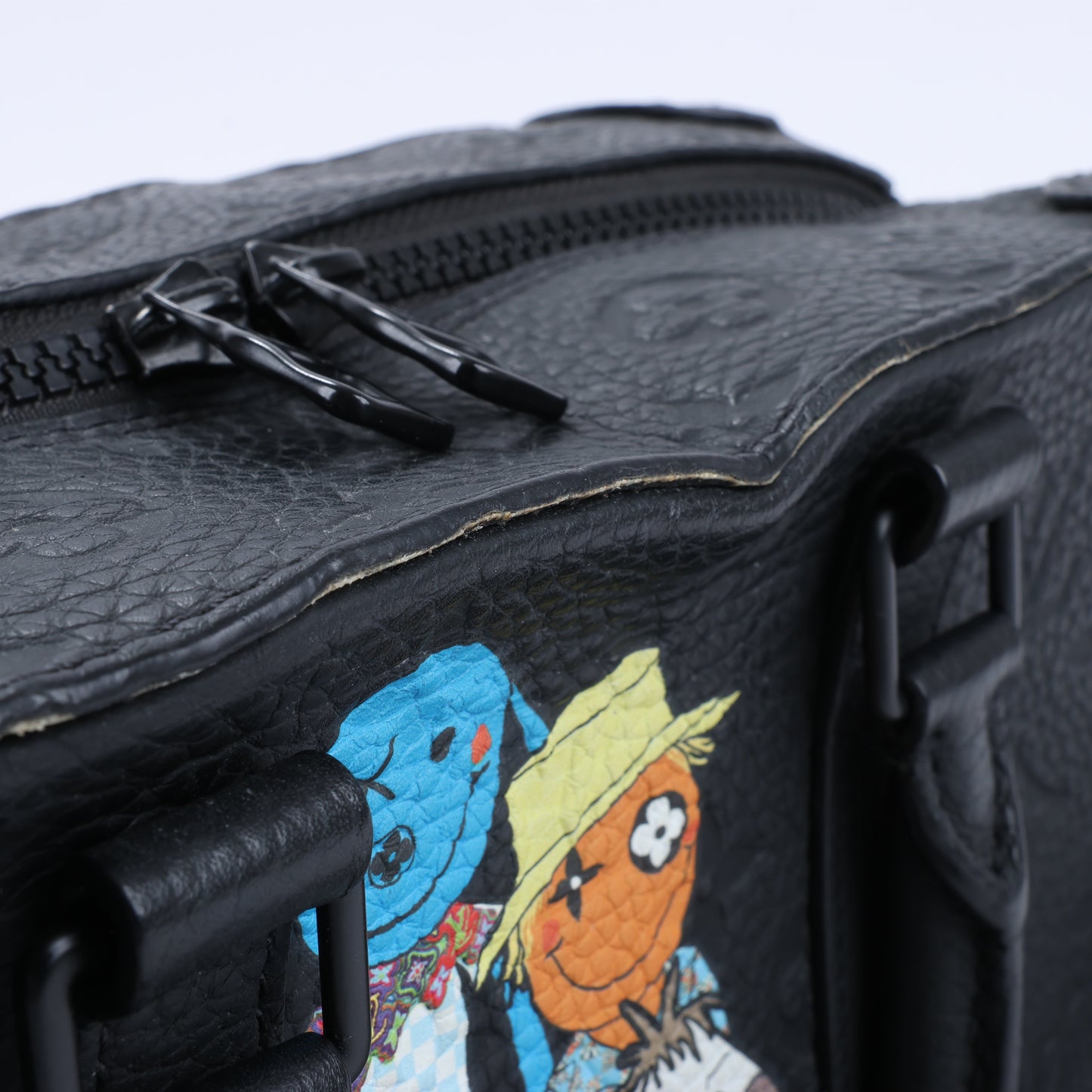 Louis Vuitton Monogram Emboss Soft Trunk 2Way Handbag in Black M57410