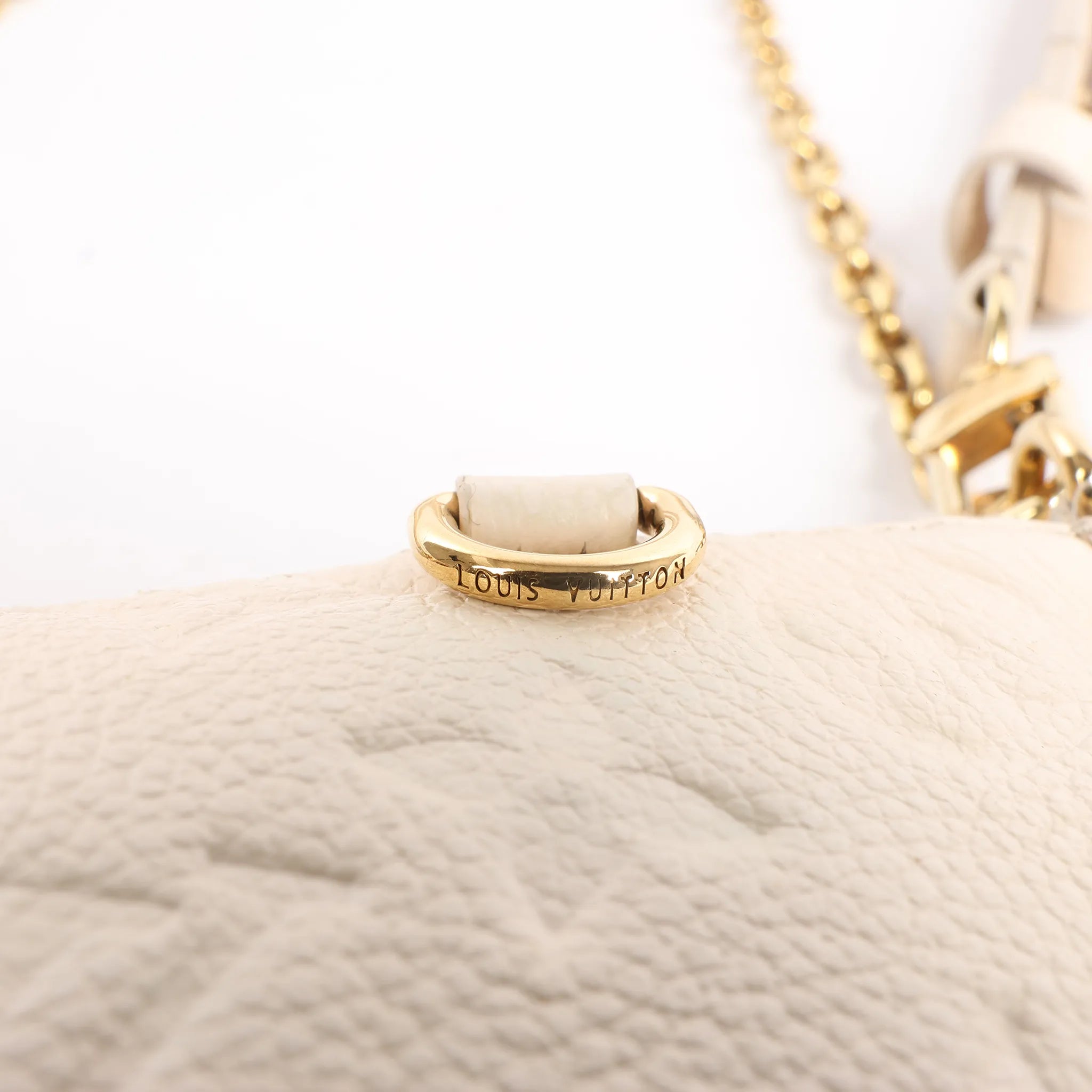 Louis Vuitton Monogram Empreinte Easy Pouch Handbag in Beige M81066