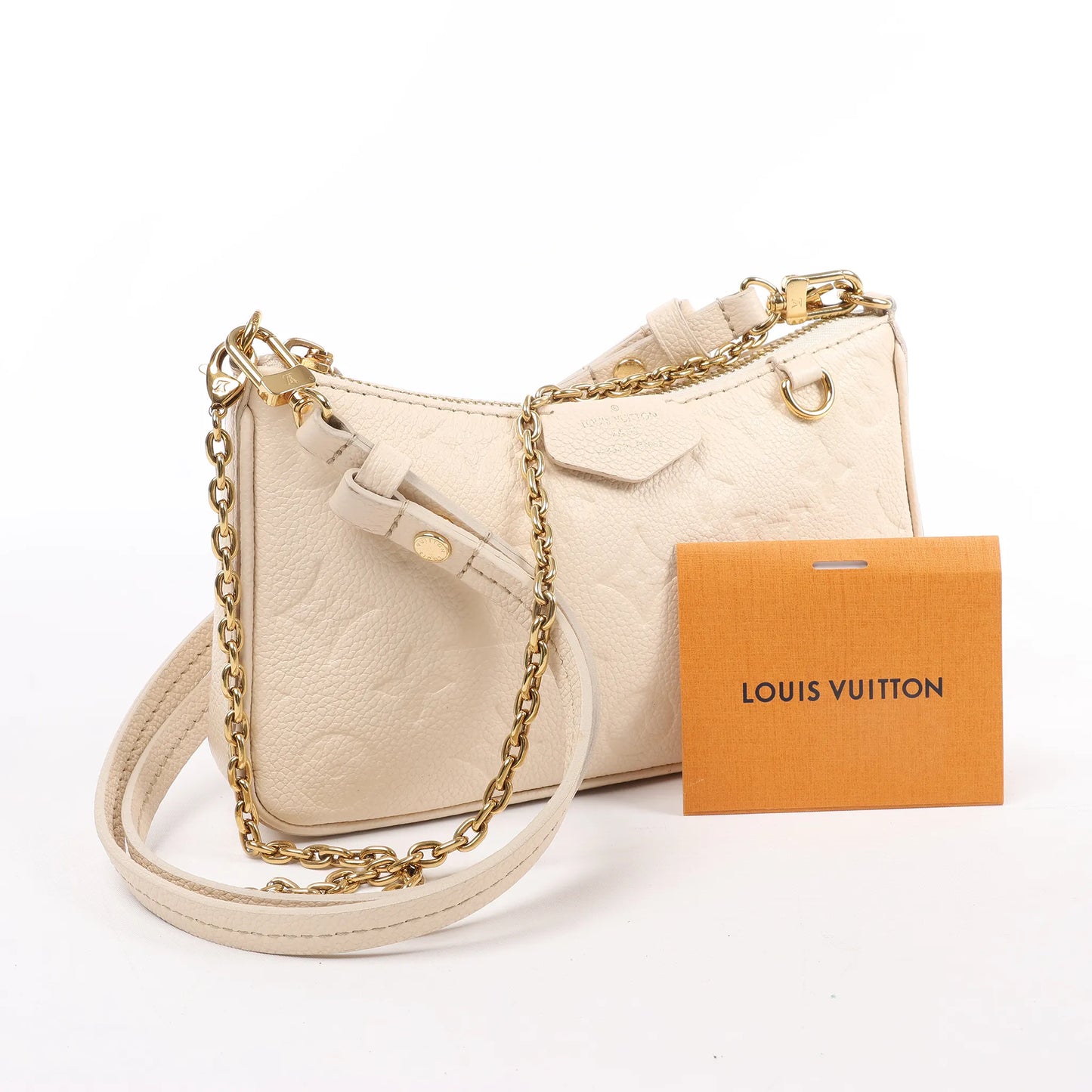 Louis Vuitton Monogram Empreinte Easy Pouch Handbag in Beige M81066