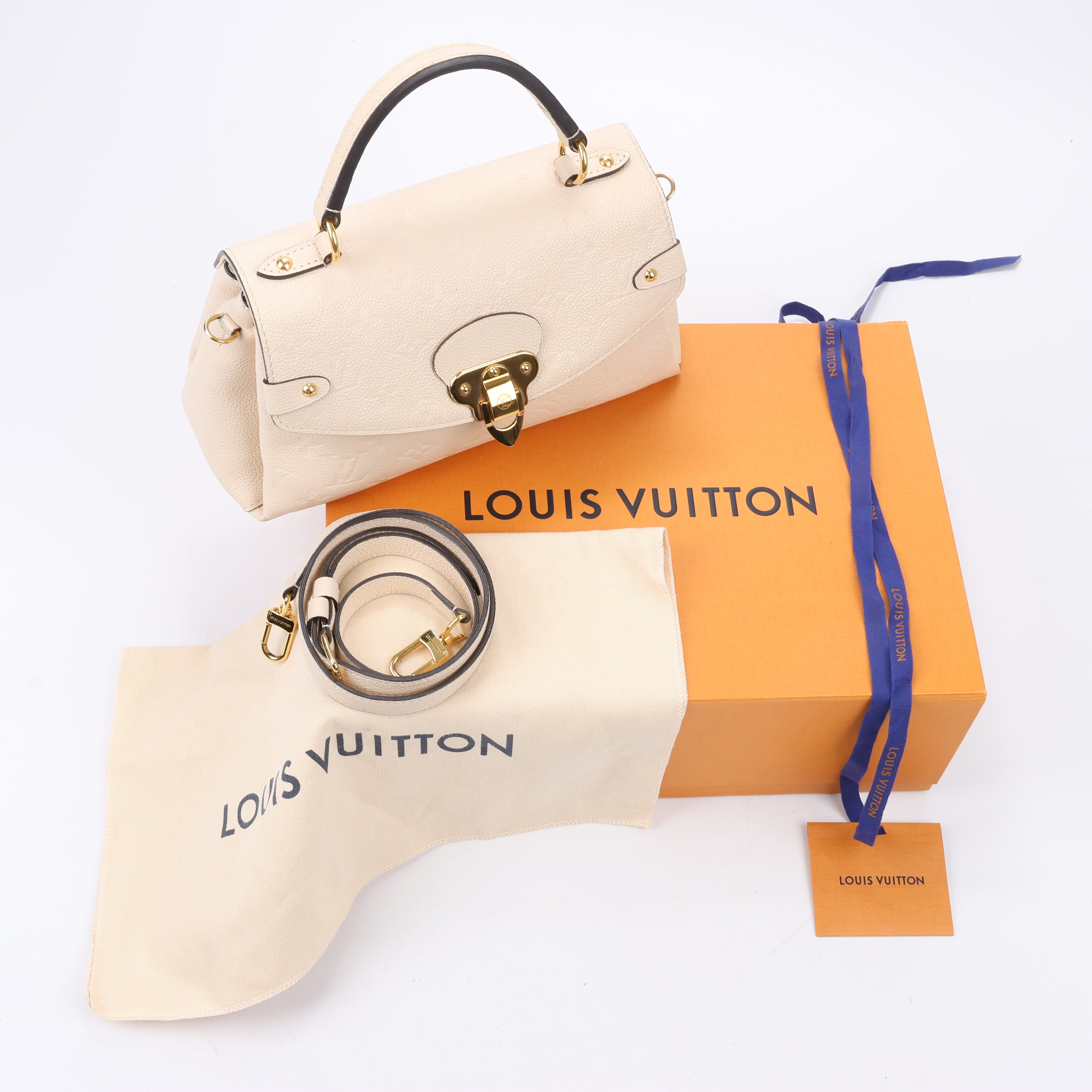 Louis Vuitton Monogram Empreinte Georges BB 2Way Handbag in Beige M53943