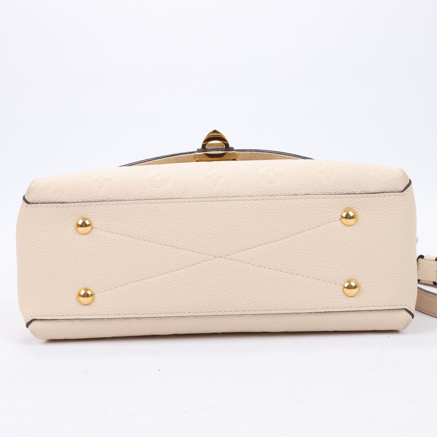 Louis Vuitton Monogram Empreinte Georges BB 2Way Handtasche in Beige M53943