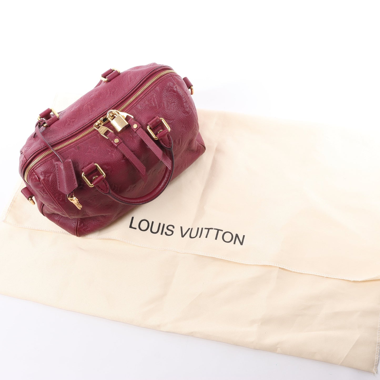 Louis Vuitton Monogram Empreinte Speedy 25 Bandoulière 2Way Handbag in Aurore M40827