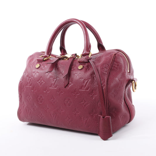 Louis Vuitton Monogram Empreinte Speedy 25 Bandoulière 2Way Handbag in Aurore M40827