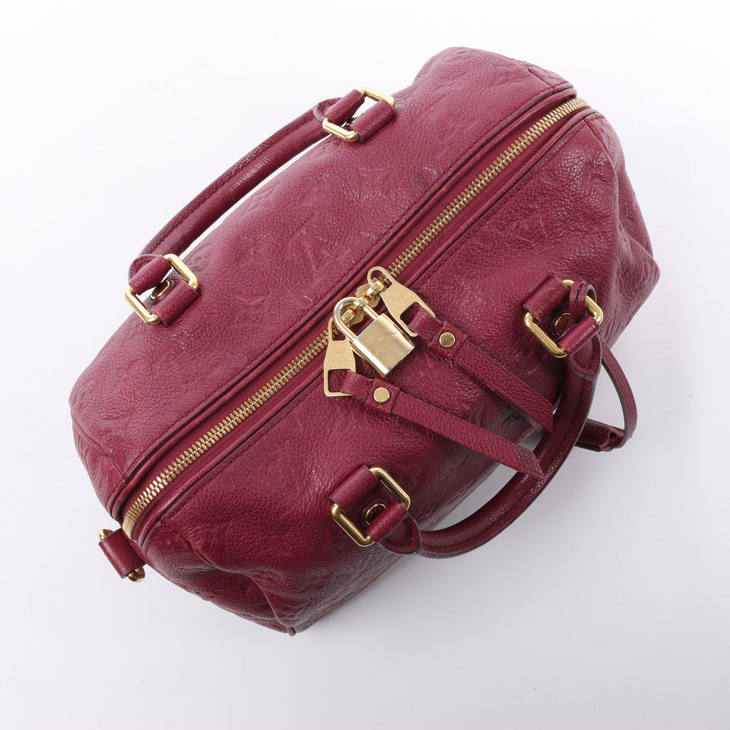 Louis Vuitton Monogram Empreinte Speedy 25 Bandoulière 2Way Handbag in Aurore M40827