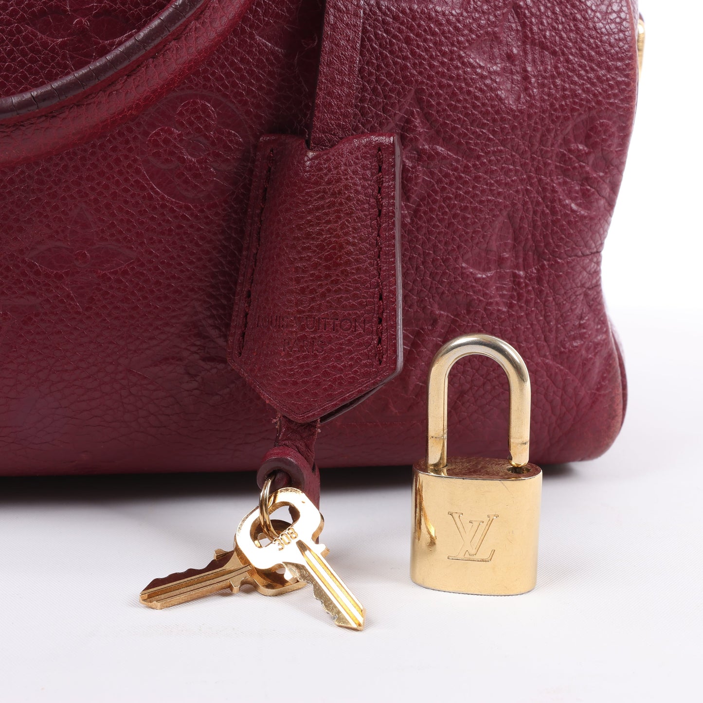 Louis Vuitton Monogram Empreinte Speedy 25 Bandoulière 2Way Handbag in Aurore M40827