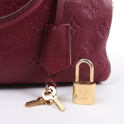 Louis Vuitton Monogram Empreinte Speedy 25 Bandoulière 2Way Handbag in Aurore M40827