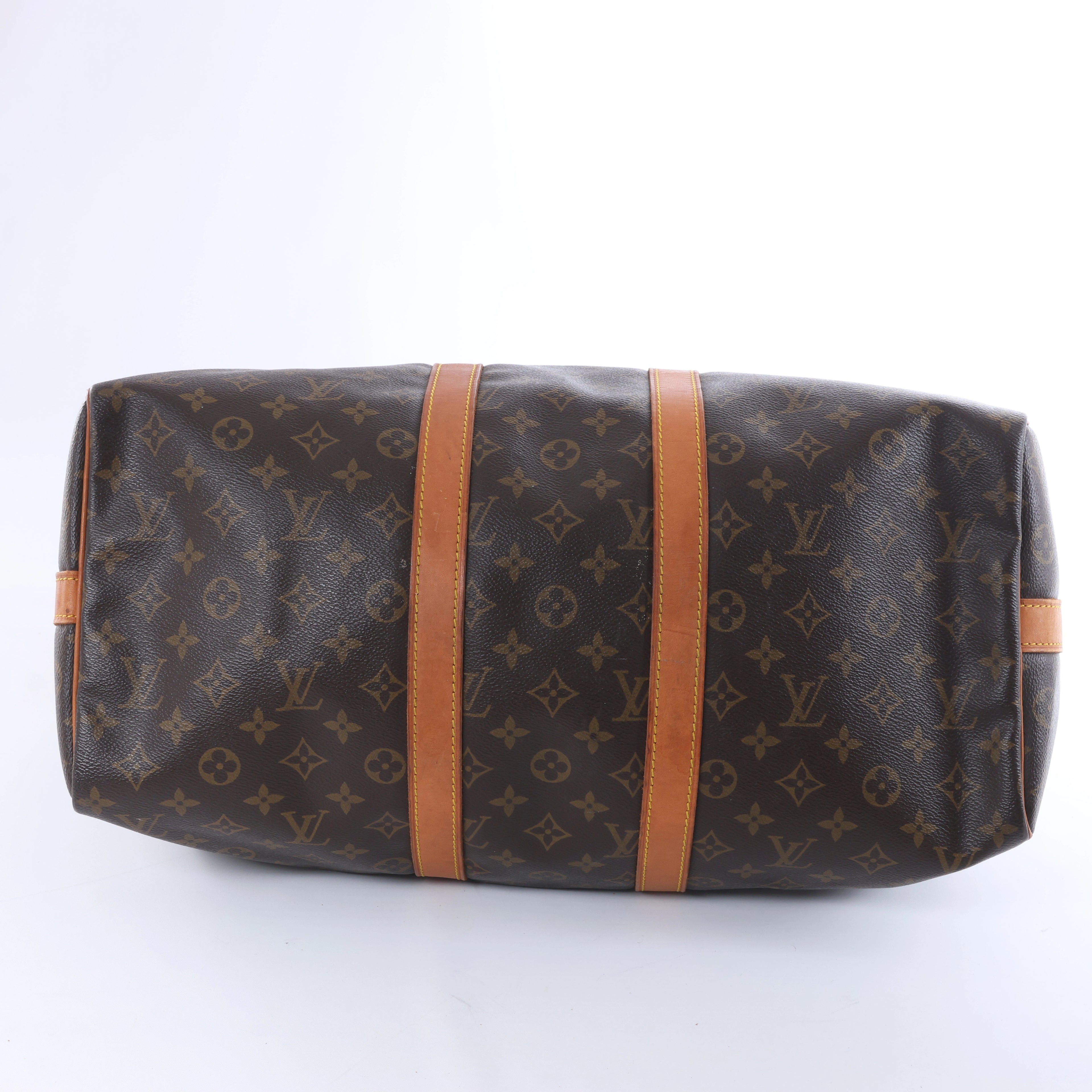 Louis Vuitton Keepall  Bandoulière 45 Monogram Canvas Travel Bag in Brown M41418