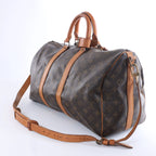 Louis Vuitton Keepall  Bandoulière 45 Monogram Canvas Travel Bag in Brown M41418