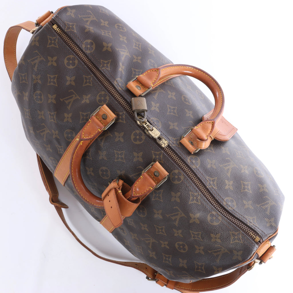 Louis Vuitton Keepall  Bandoulière 45 Monogram Canvas Travel Bag in Brown M41418