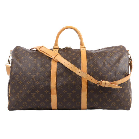 Sac de voyage Louis Vuitton Keepall Bandoulière 55 en toile Monogram M41414