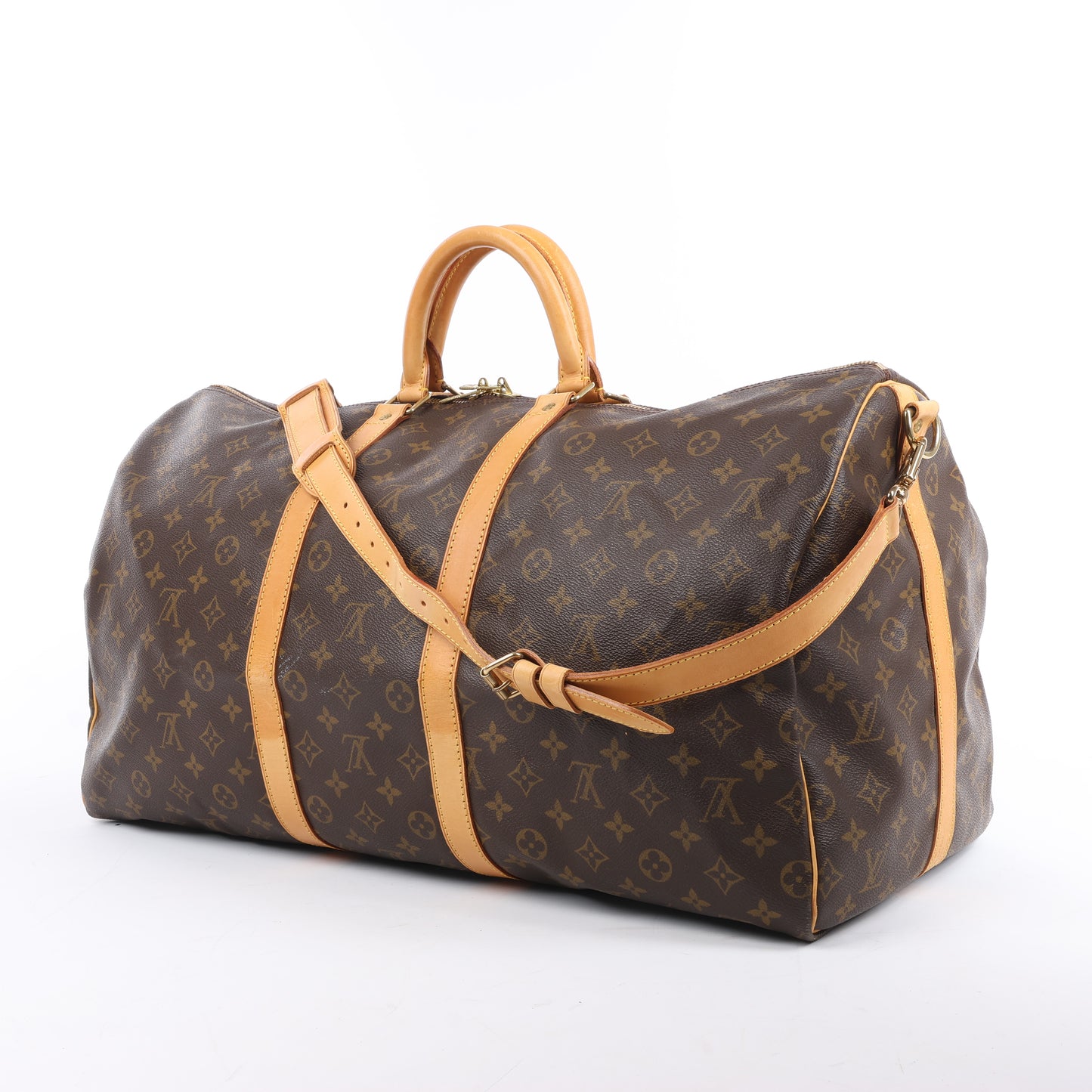 Louis Vuitton Monogram Canvas Keepall Bandoulière 55 Travel Bag M41414
