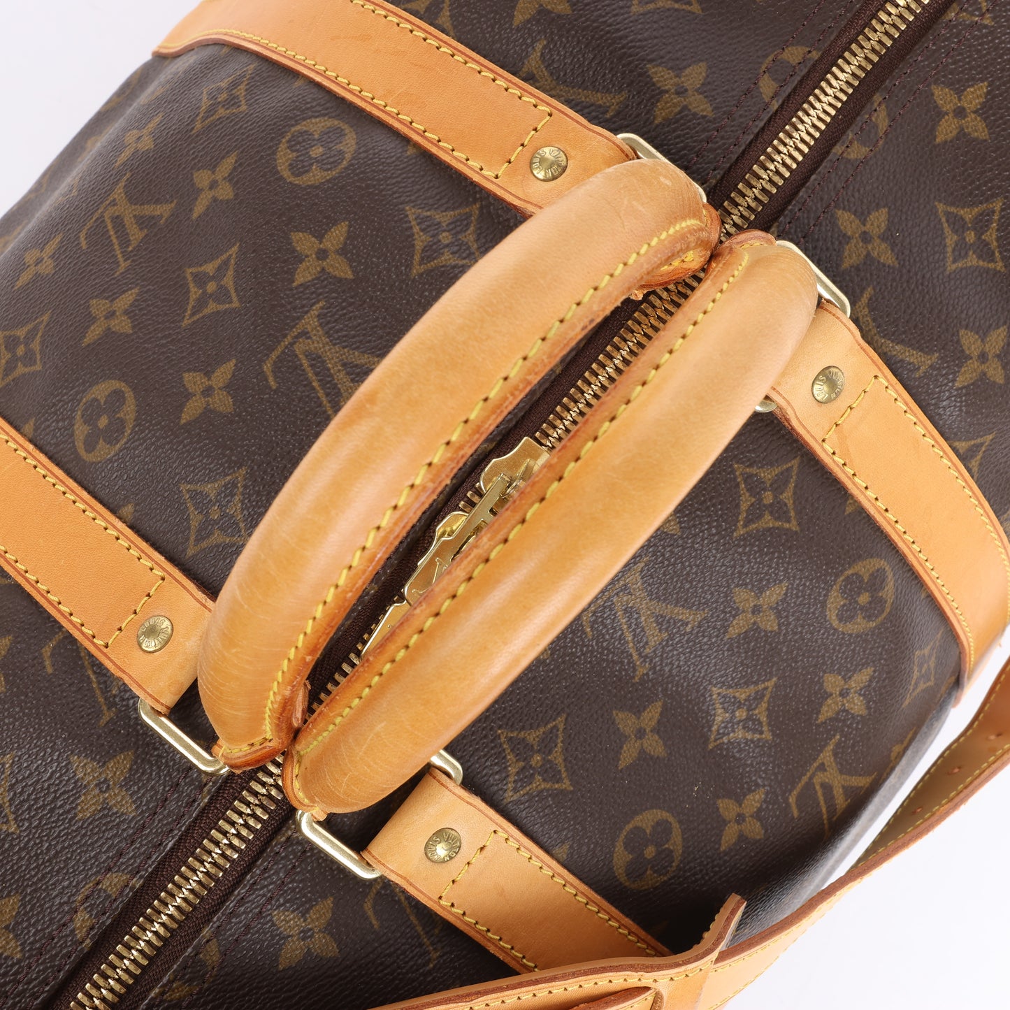 Louis Vuitton Monogram Canvas Keepall Bandoulière 55 Travel Bag M41414