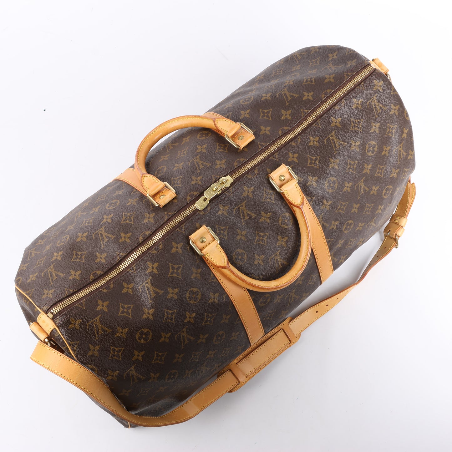 Louis Vuitton Monogram Canvas Keepall Bandoulière 55 Travel Bag M41414