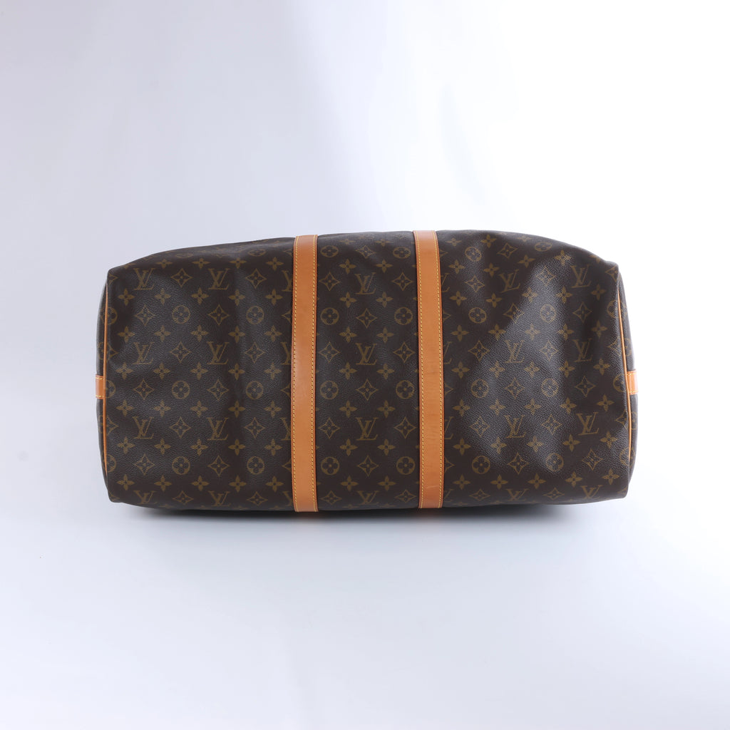 Louis Vuitton Monogram Keepall Bandrière 55 Travel Bag