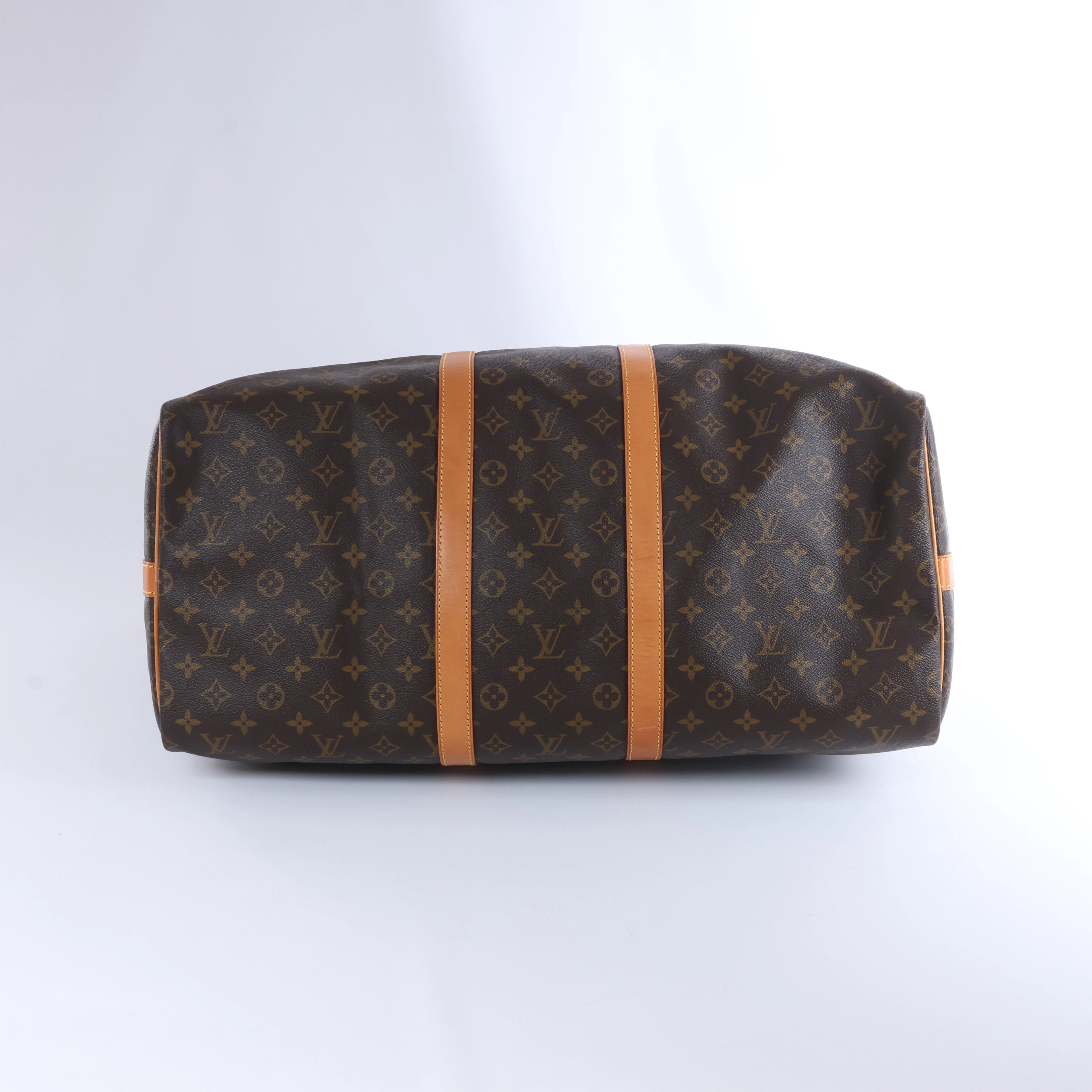Louis Vuitton Monogram Keepall Bandrière 55 Travel Bag