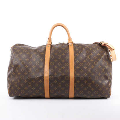 Louis Vuitton Monogram Canvas Keepall Bandoulière 55 Travel Bag M41414