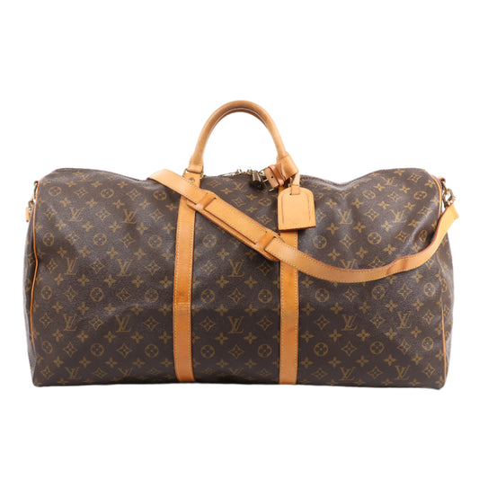 Louis Vuitton Monogram Canvas Keepall Bandoulière 60 Travel Bag M41412
