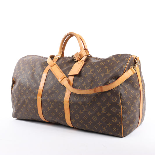 Louis Vuitton Monogram Canvas Keepall Bandoulière 60 Travel Bag M41412