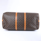 Louis Vuitton Monogram Keepall Bandrière 60 Travel Bag in Brown