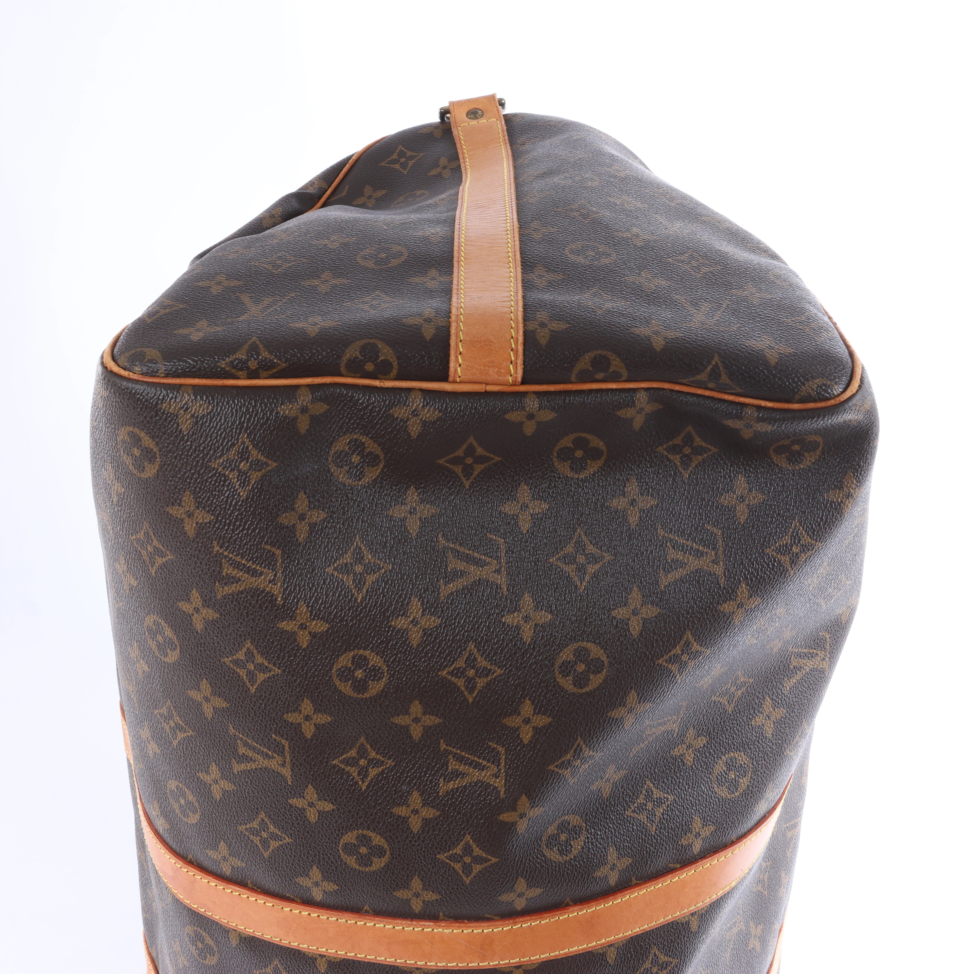 Louis Vuitton Monogram Keepall Bandrière 60 Travel Bag in Brown