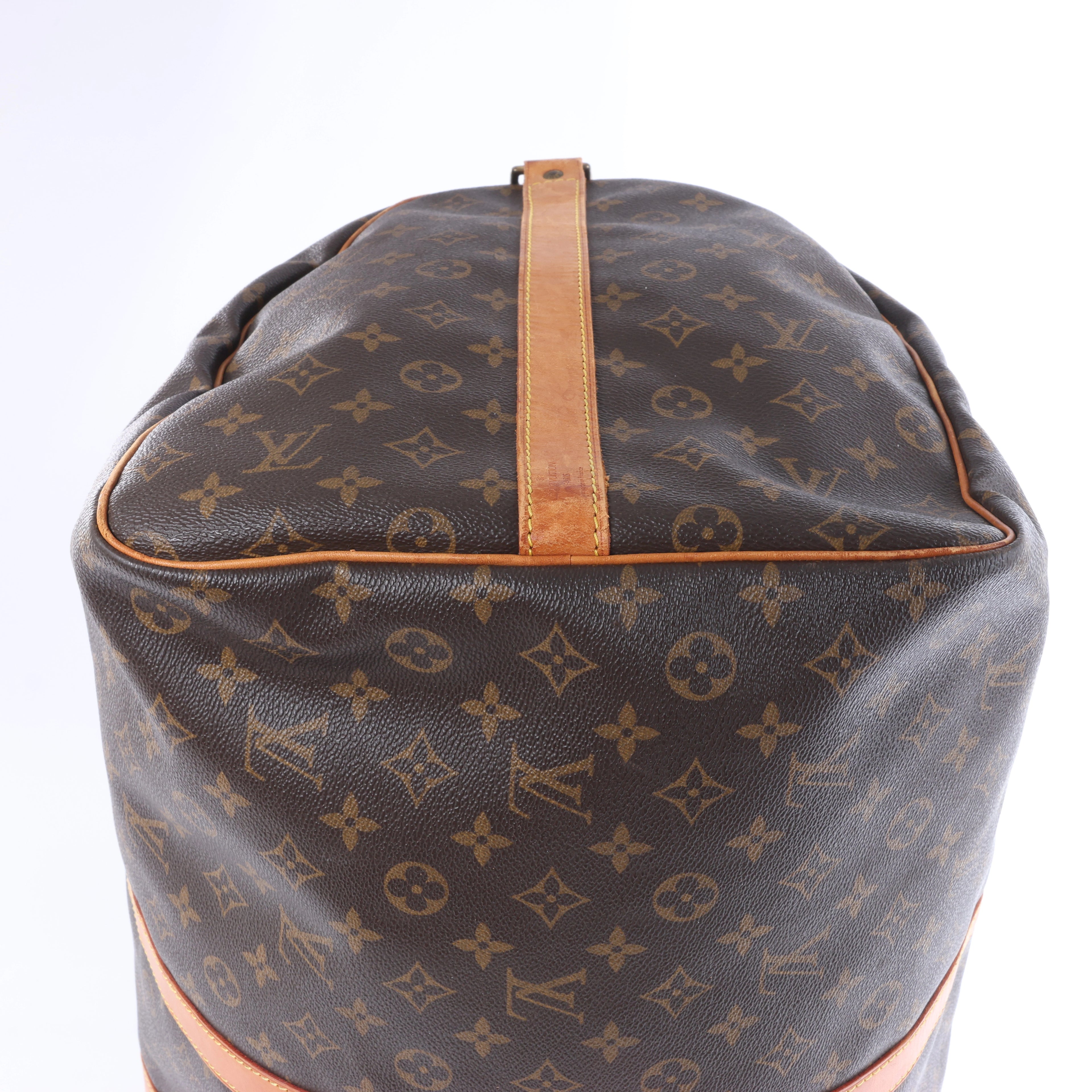 Louis Vuitton Monogram Keepall Bandrière 60 Travel Bag in Brown