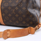 Louis Vuitton Monogram Keepall Bandrière 60 Travel Bag in Brown