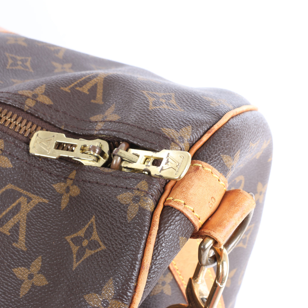 Louis Vuitton Monogram Keepall Bandrière 60 Travel Bag in Brown