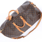 Louis Vuitton Monogram Keepall Bandrière 60 Travel Bag in Brown