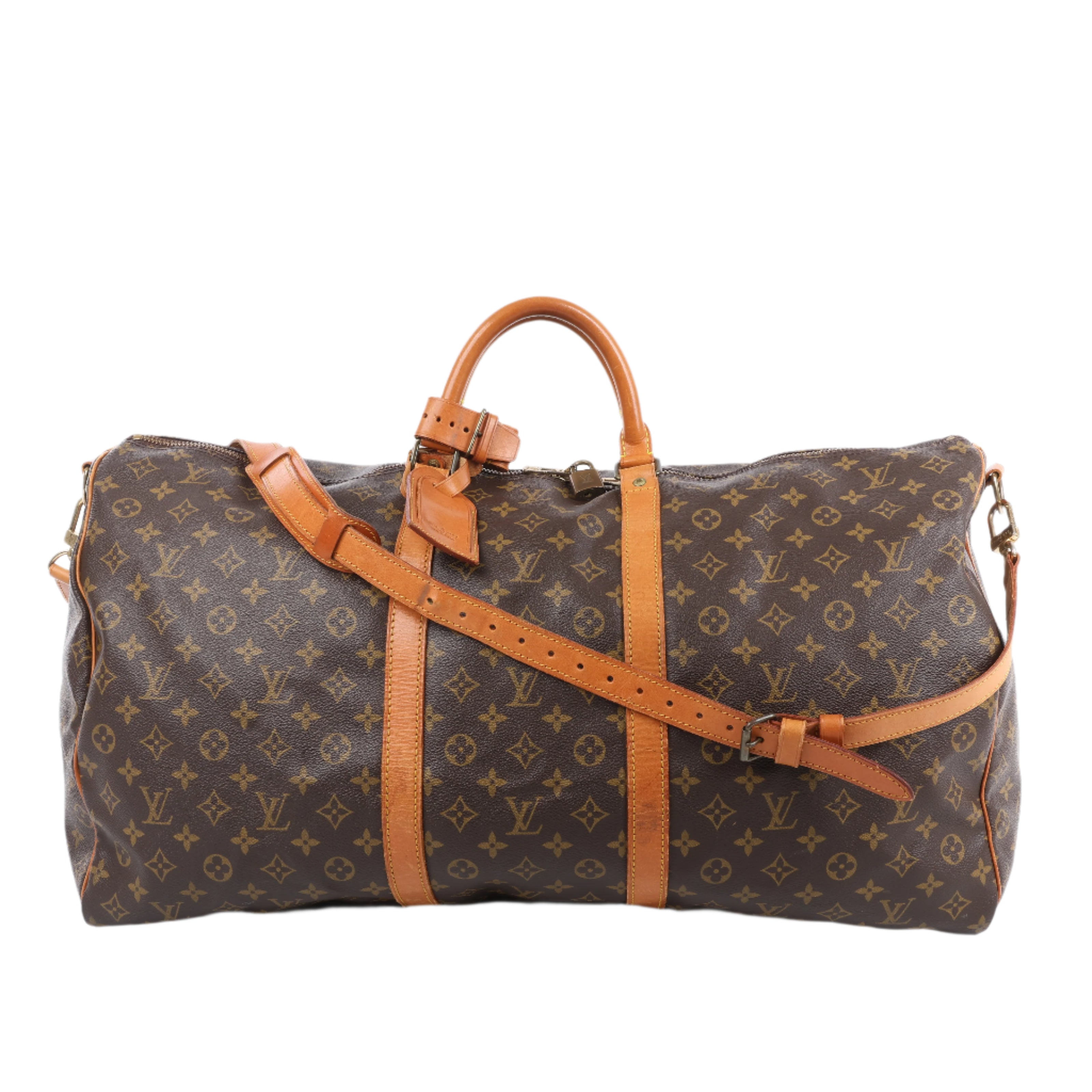 Louis Vuitton Monogram Canvas Keepall Bandoulière 60 Travel Bag M41412