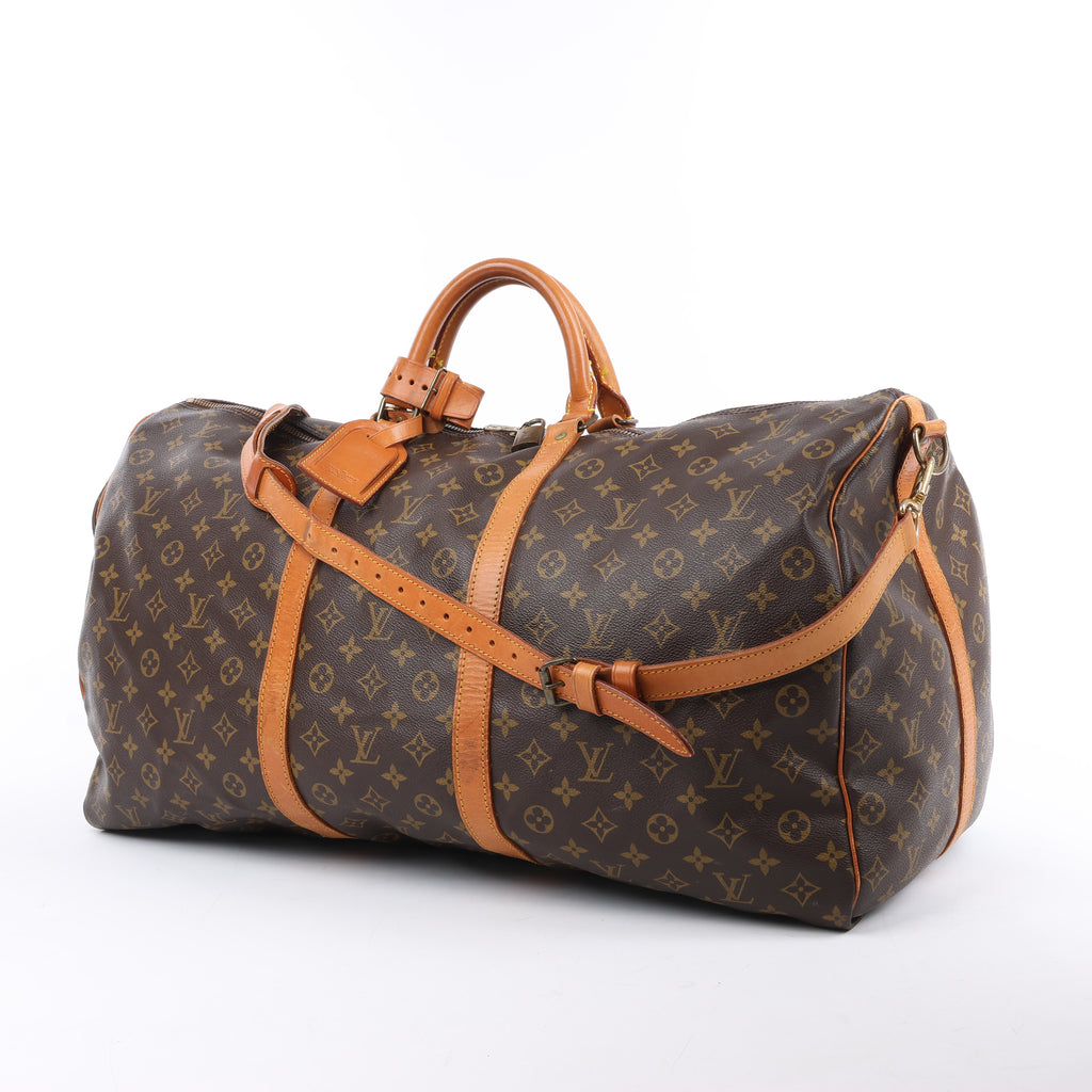 Louis Vuitton Monogram Canvas Keepall Bandoulière 60 Travel Bag M41412