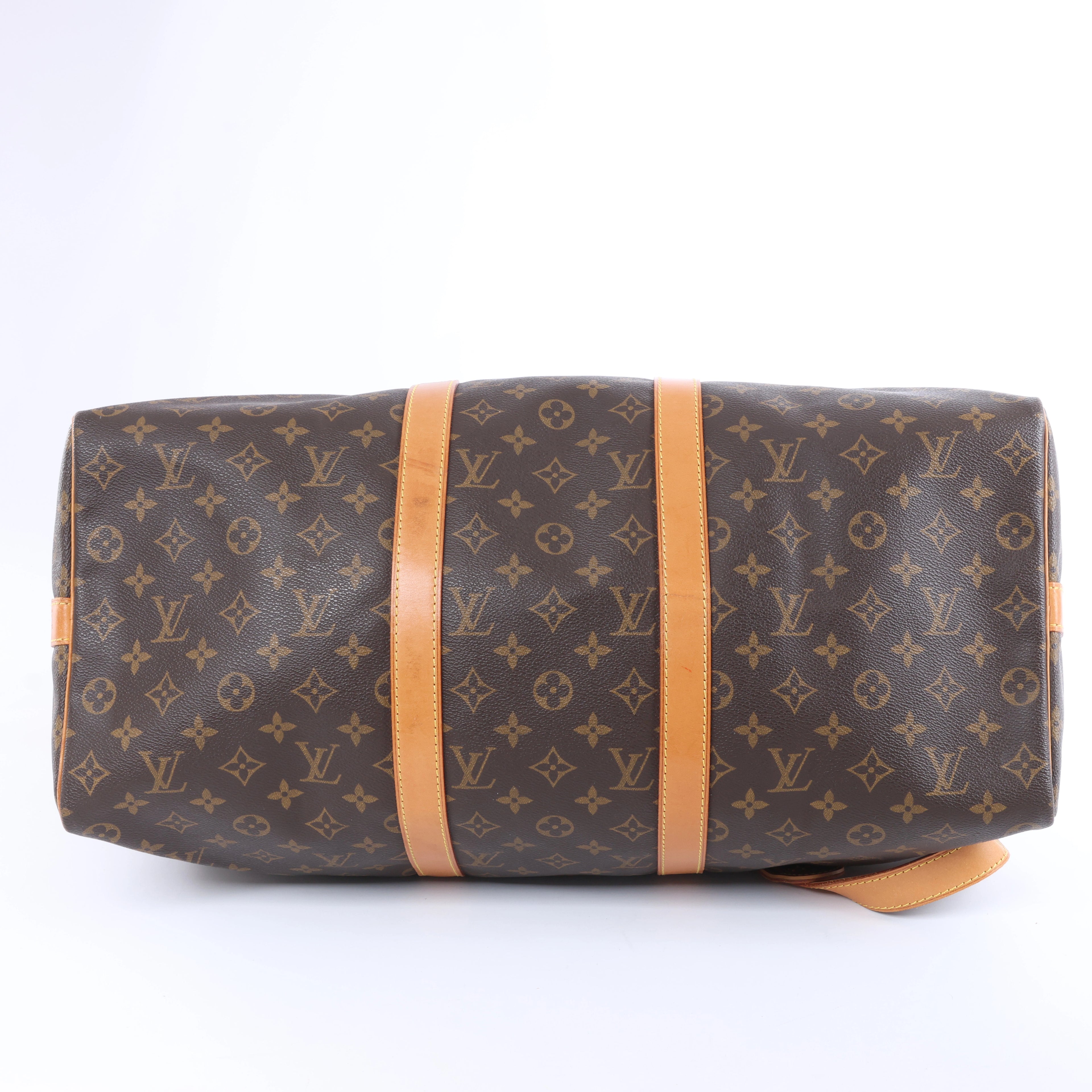 Louis Vuitton Monogram Keepall 50 Travel Bag in Brown